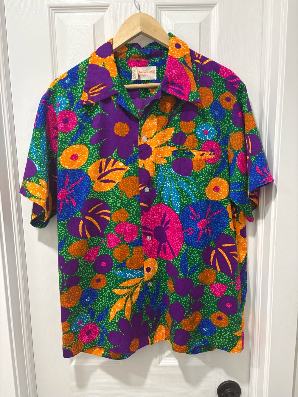 Vintage 1970s Pomare Hawaiian shirt men’s large multicolour